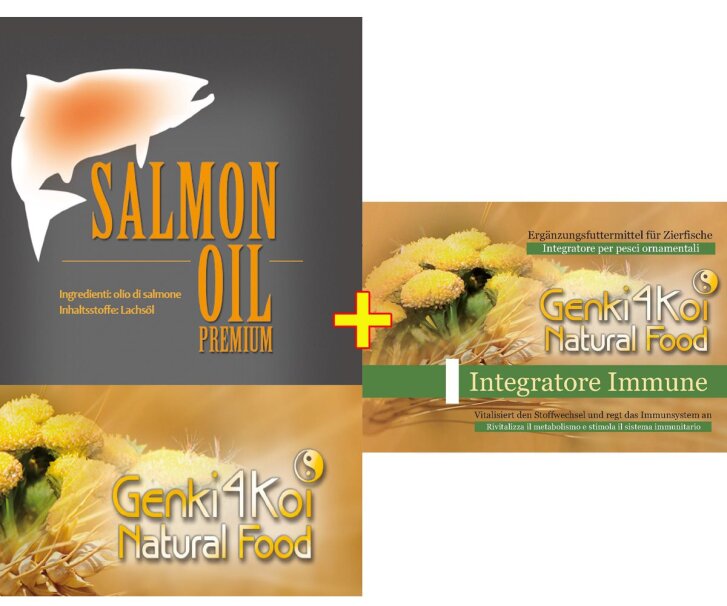 Salmon Oil 500 ml+Integratore Immune 400 grammi